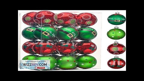 Valery Madelyn Christmas Ornaments Set 24ct Elf Red Green White Shatterproof Christmas Review