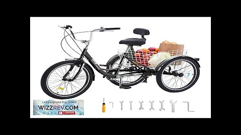 VEVOR Adult Tricycles Bike 7 Speed Adult Trikes 24 Inch Three-Wheeled Bicycles Review