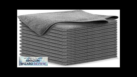 Microfiber Cleaning Cloth Grey 12 Packs 12.6"x12.6" High Performance Review