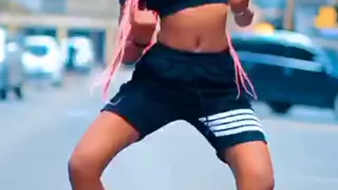 Beautiful girl dances nice