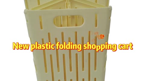 New plastic folding shopping cart four-wheel trolley source factory production