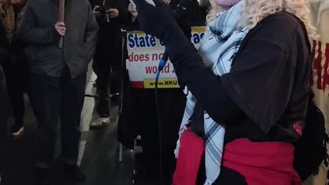 "HANDS OFF PALESTINE" say protestors in New York City. 3of5