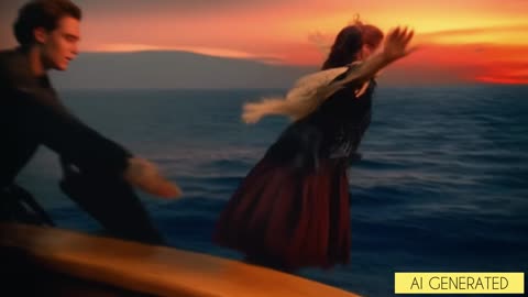 Titanic | Jack throwing Rose into the sea 😂