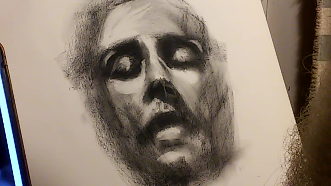 12/27/24 1-hour Charcoal Drawing (part 1)