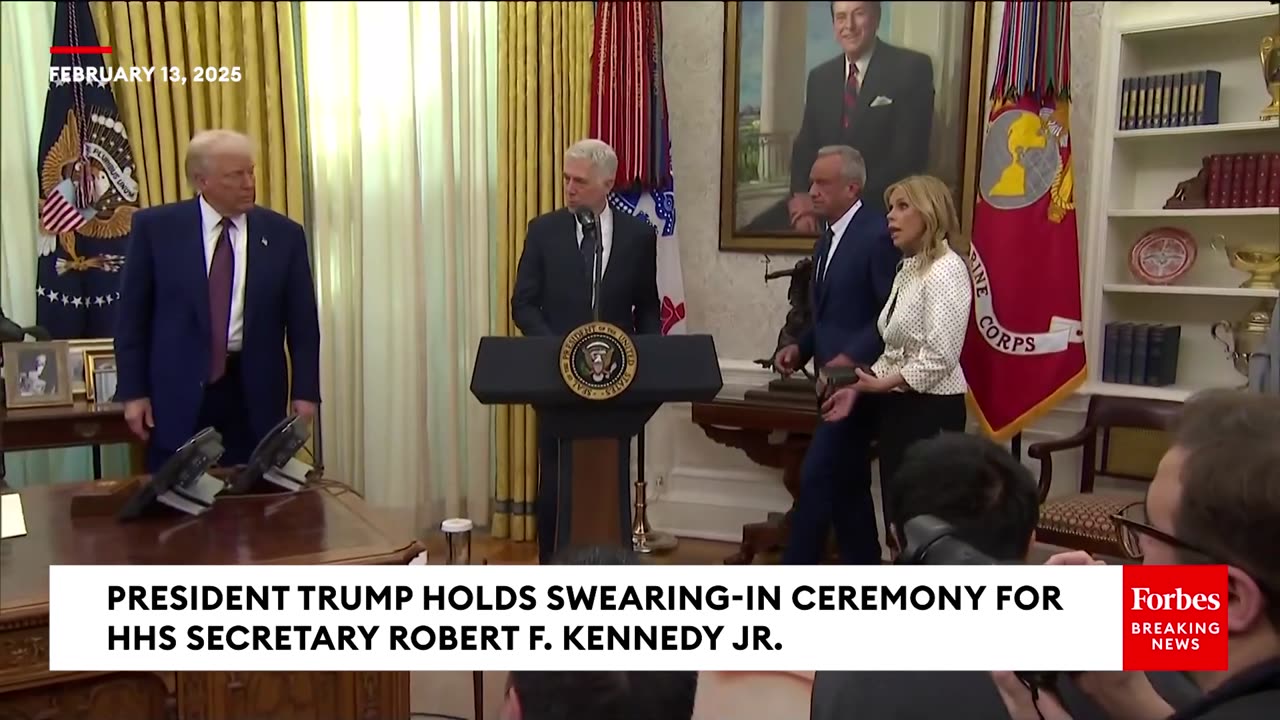 BREAKING NEWS RFK Jr. Is Sworn In As HHS Secretary In Oval Office Ceremony With Trump