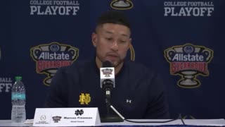 Notre Dame coach shuts down reporter: "Color doesn’t matter, work does."