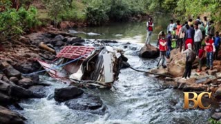 At least 71 dead after vehicle carrying wedding party misses bridge