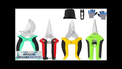 5 pack Garden Pruning Shears Stainless Steel Blades Handheld Scissors Set Review