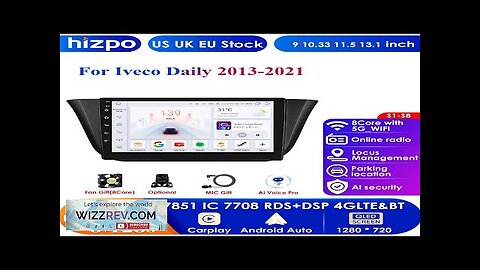 2Din Android 13 Car Radio For Iveco Daily 2013-2021 Multimedia Video Player Review