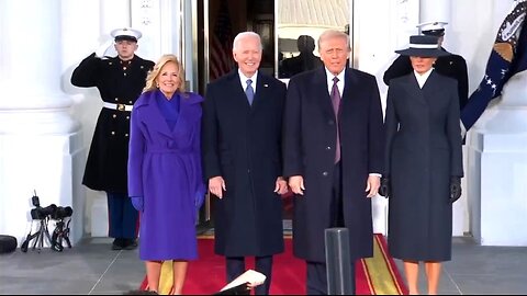 ტელეგრამი. დონალდ და მელანი ტრამპების სტუმრობა თეთრ სახლში ინაუგურაციის წინ. 20. 01. 2025