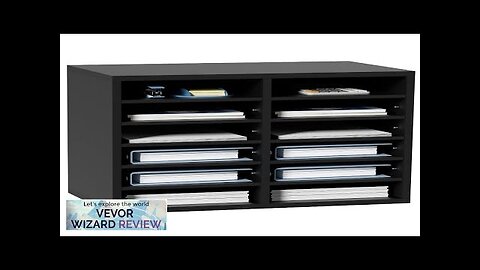 VEVOR Wood Literature Organizer 12 Compartments File Sorter with Removable Shelves Review