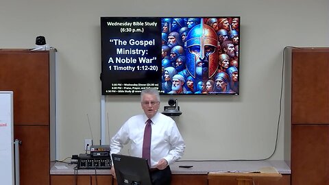 “The Gospel Ministry: A Noble War” (1 Timothy 1:17-20) - Hillsdale's Wed. Bible study, Feb 19, 2025