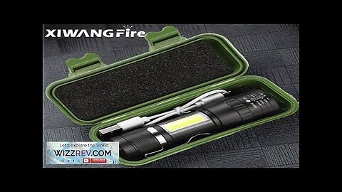 T6 COB Light Flashlight Rechargeable Portable LED Flashlight Built-in Battery Zoom Flash Review