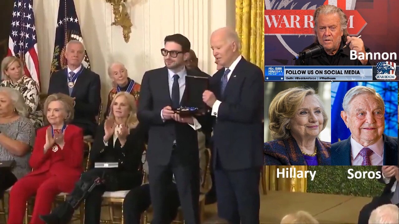 Biden awarded George Soros the Presidential Medal of Freedom. Bannon to President Trump: RESCIND George Soros’s Medal!