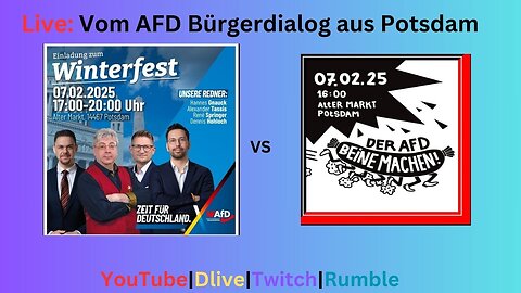 Live: Vom Bürgerdialog der AFD vs Gegendemonstration