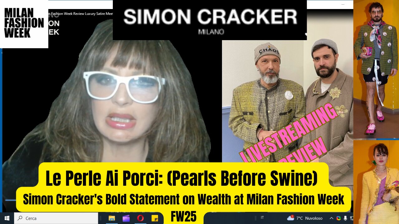 "Pearls Before Swine" Simon Cracker show at Milan Fashion Week