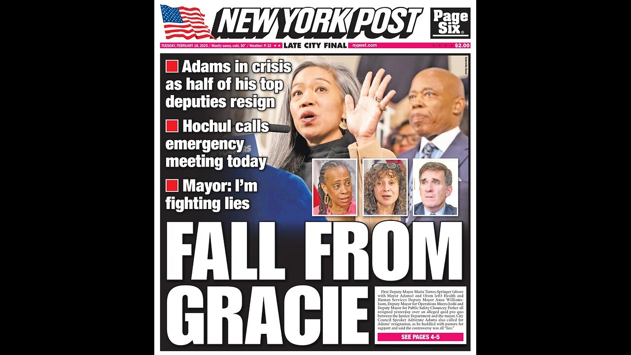 BREAKING: Liberal NY governor considers removing Eric Adams for working with Trump