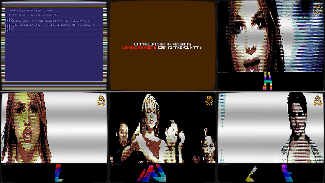 Commodore 64 Video Demo - Play Video on C64 - Digital Audio Video on 1980s Retro 8bit Computers