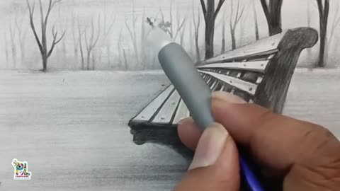 How to draw Empty Bench in Park