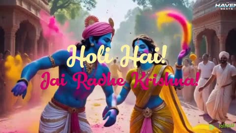 "Radha Krishna’s Divine Holi – A Celebration of Love & Colors!"