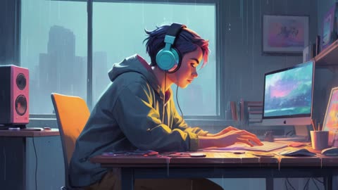 Study in the Rain lofi, lofi beats relaxing study music