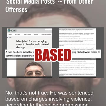 Fact Check: UK Taxi Driver NOT Sentenced To 7 Years Because Of Social Media Posts -- Other Offenses