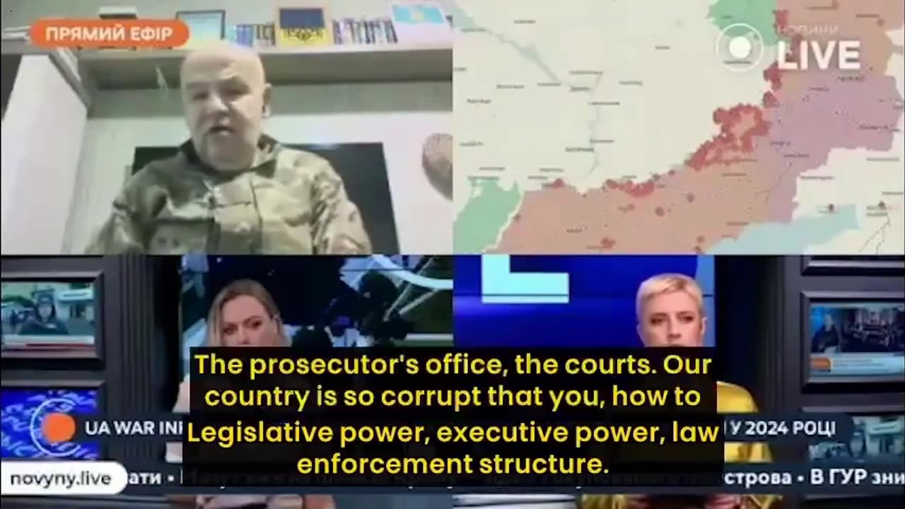 Former Ukrainian officer criticized the government on live TV, alleging corruption, state collapse