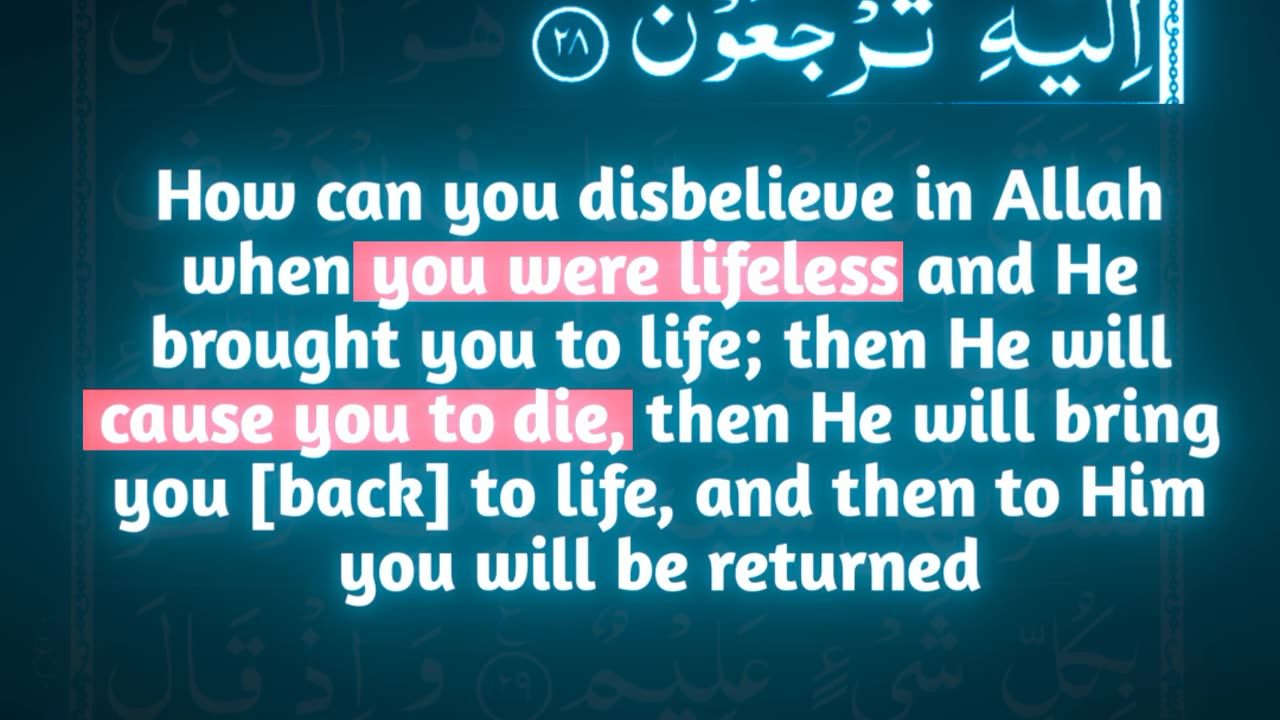 You are lifeless