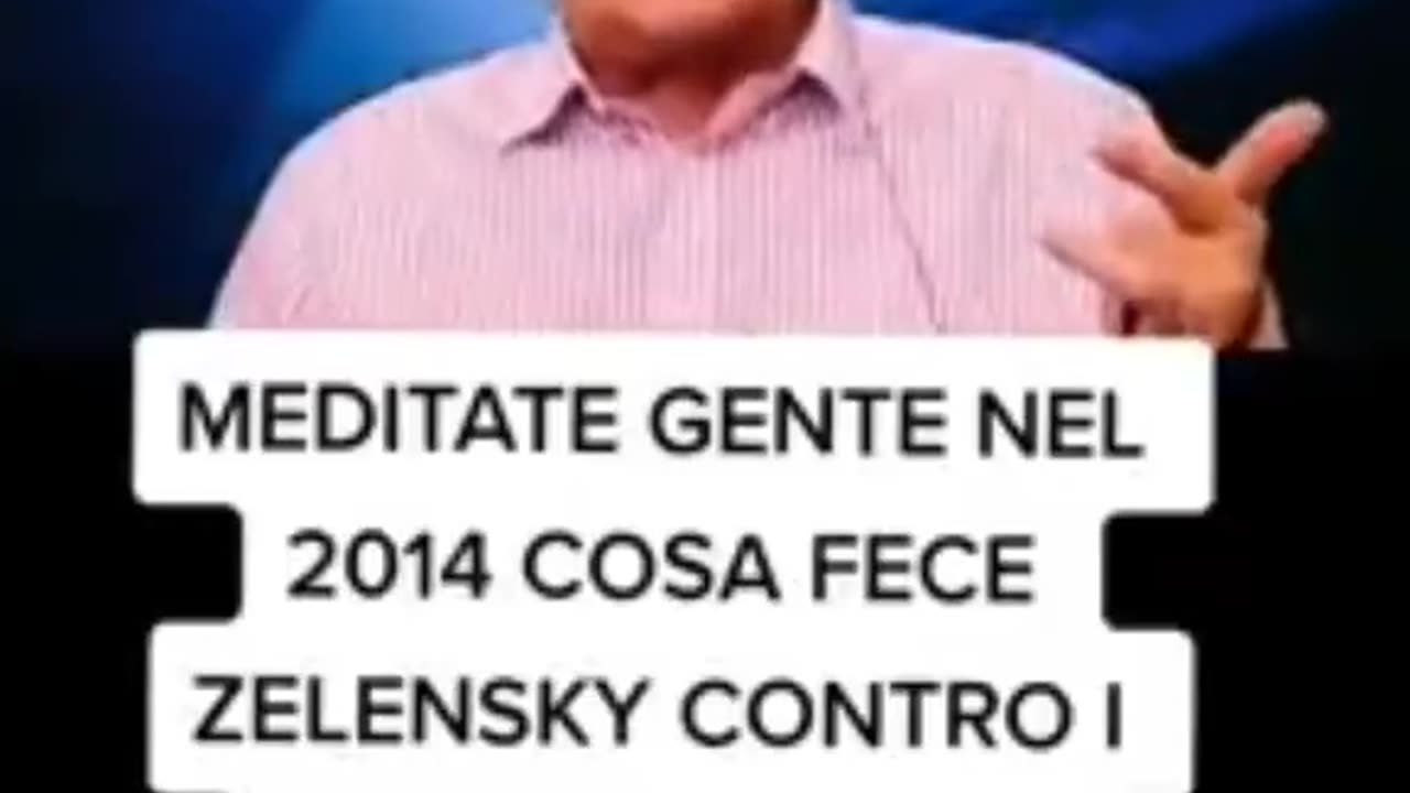 2014 : Il "comico" Zelesky, deride i cittadini della Crimea privati dell'acqua