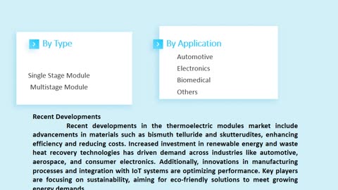 Thermoelectric Modules Market Growth and Opportunities, 2025-2033