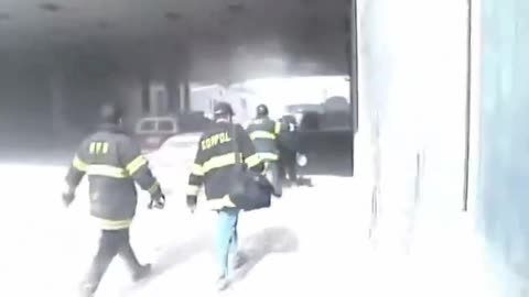 Rare footage inside WTC Building 7 on 9/11 after the destruction of the Twin Towers