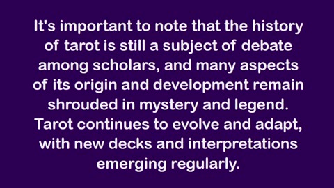 HISTORY OF TAROT