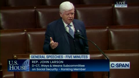 76-year old Democratic Congressman John Larson suffers a MITCH McCONNELL Brain Freeze while speaking on the House floor