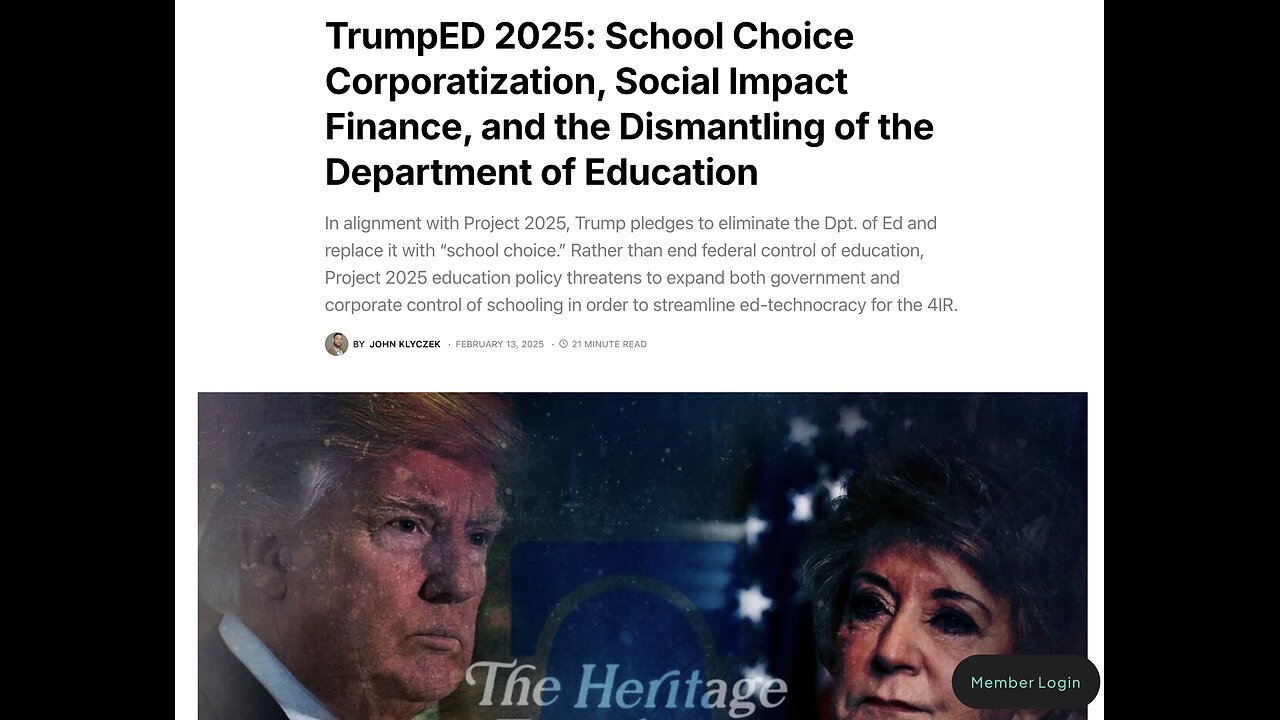 TrumpED 2025: School Choice Corporatization, Social Impact Finance...with John Klyczek