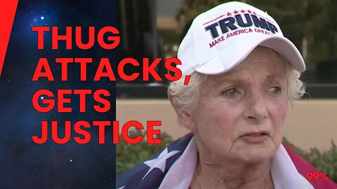 Thug Attacks Elderly Trump Supporter, Gets Swift Justice!