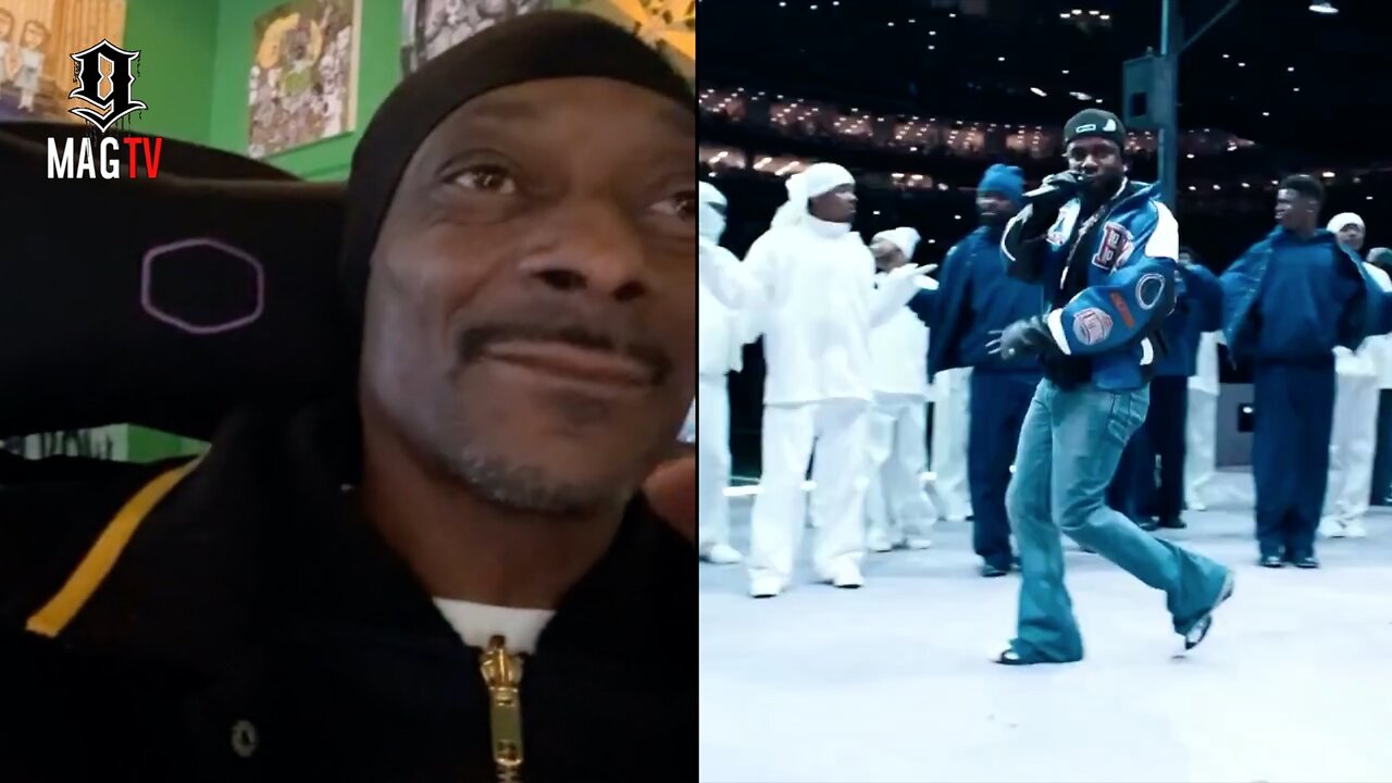Snoop Dogg Smiling Like A Proud Father Watching Kendrick Lamar's Super Bowl Halftime Performance! 🎤