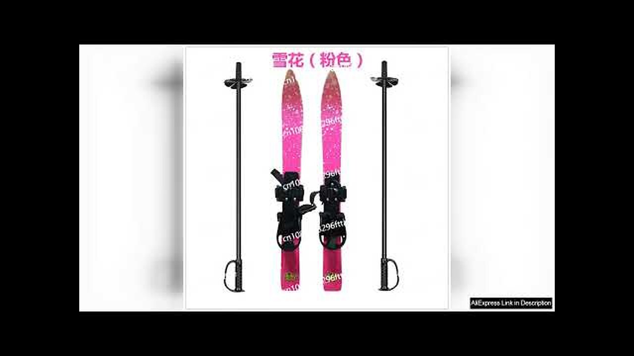 Primary Ski Skis with Poles Children's Plastic Skis Outdoor Snow Leisure Sports Review