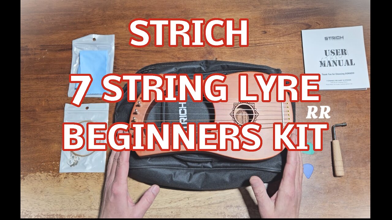 STRICH 7 String Mahogany Lyre Harp Beginners Kit