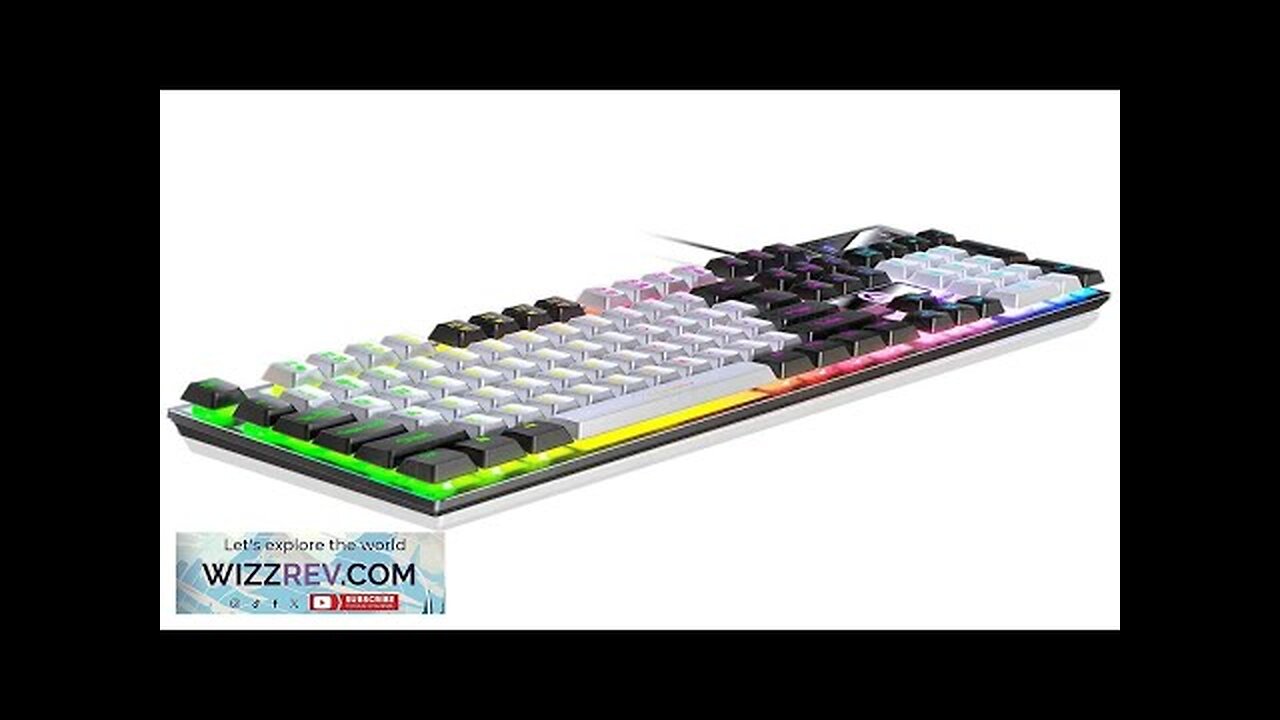 YINDIAO K500 104 Keys Wired Gaming Keyboard Mechanical-Feel Keycaps RGB Backlit USB Review