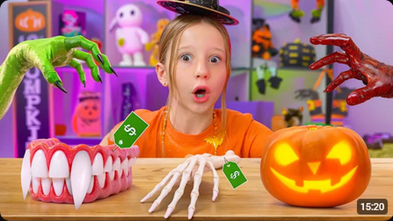 Nastya and her Halloween store.