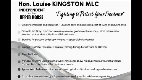 The Hon Louise Kingston and Voting Below the Line in the WA Upper House
