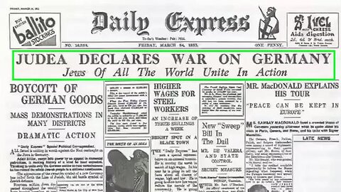 1933 Judea Declares War On Germany