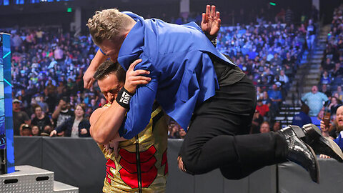 Pat McAfee brawls with Austin Theory during SmackDown broadcast: SmackDown, March 11, 2022 @WWE