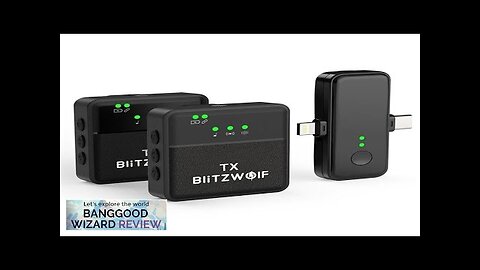 BlitzWolf® BW-SX31 3 in 1 Wireless Lavalier Microphone iOS Type-C 3.5mm Jack Review