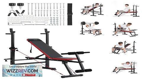 Weight Bench Sit up Bench for Home Gym Strength Training Adjustable Foldable Review