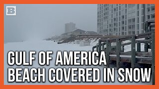 Gulf of America Winter Storm! Destin, FL Beach Covered in Snow