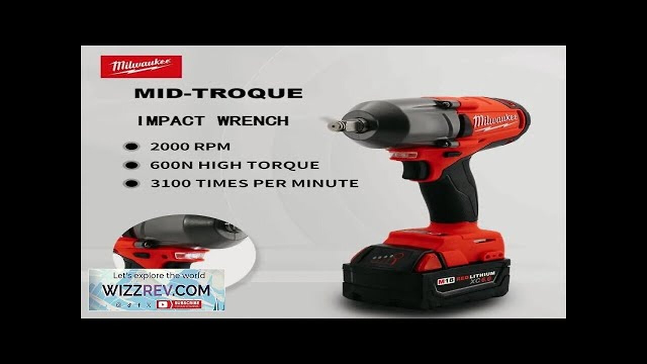 Milwaukee Mid-torque Impact Wrench M18 Rechargeable Professional Lithium Wrench 1300Nm Review