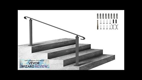 VEVOR Handrails for Outdoor Steps Fit 3-5 Steps Outdoor Stair Railing Wrought Review