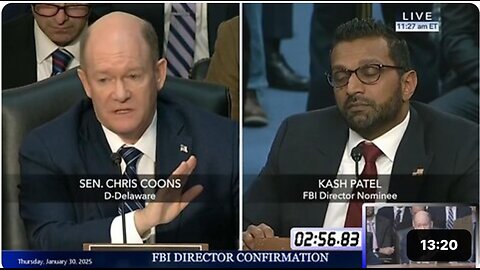 Chris Coons at Kash Patel FBI confirmation hearing * Jan. 30, 2025