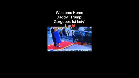 Trump home, Daddy's back!!!!! Love you President Teump and God bless our county!